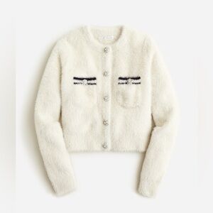 J.Crew Sweater lady jacket in brushed yarn cardigan sweater size medium